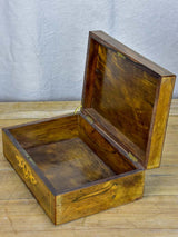 Antique French marquetry storage box