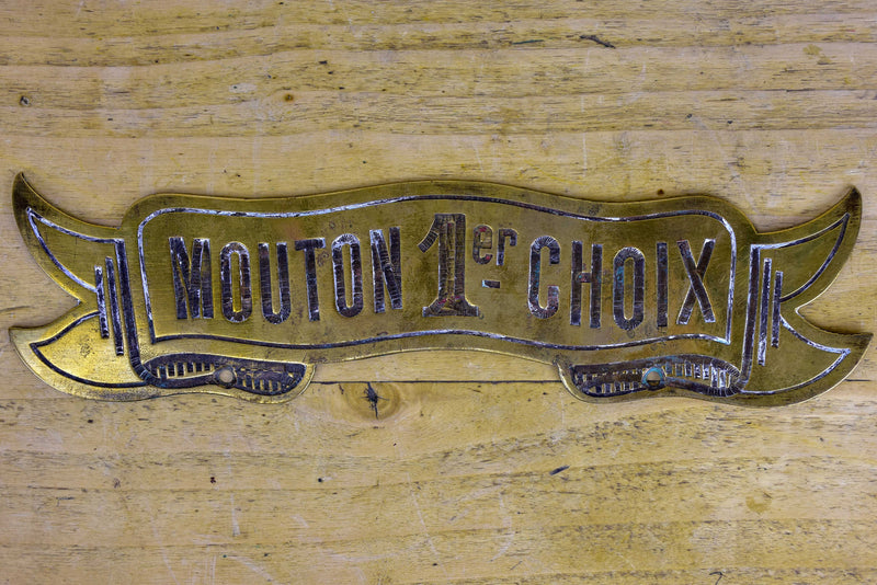 Antique French butcher sign - Mouton 1er Choix