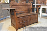 Early 19th century chestnut bench seat