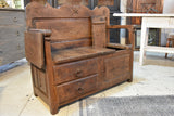 Early 19th century chestnut bench seat