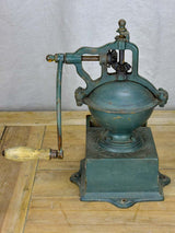 Early 20th Century Peugeot coffee mill - green cast iron
