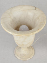 Two vintage urn-shaped alabaster table lamps 13"