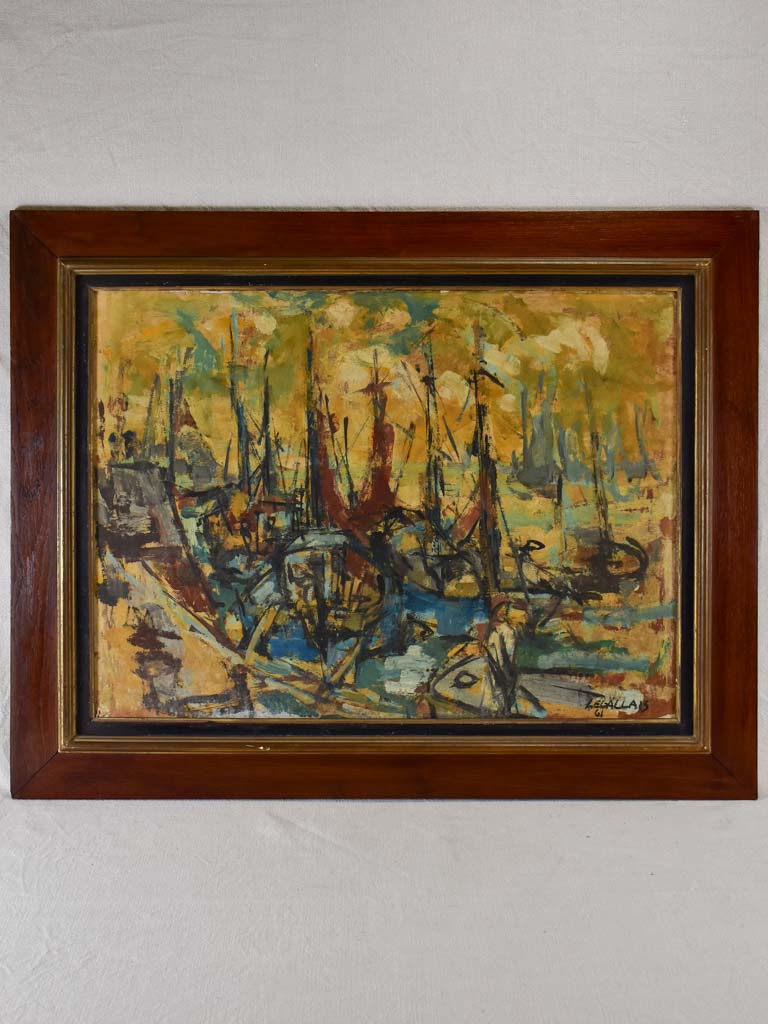 Vintage Cubist André Legallais sea painting