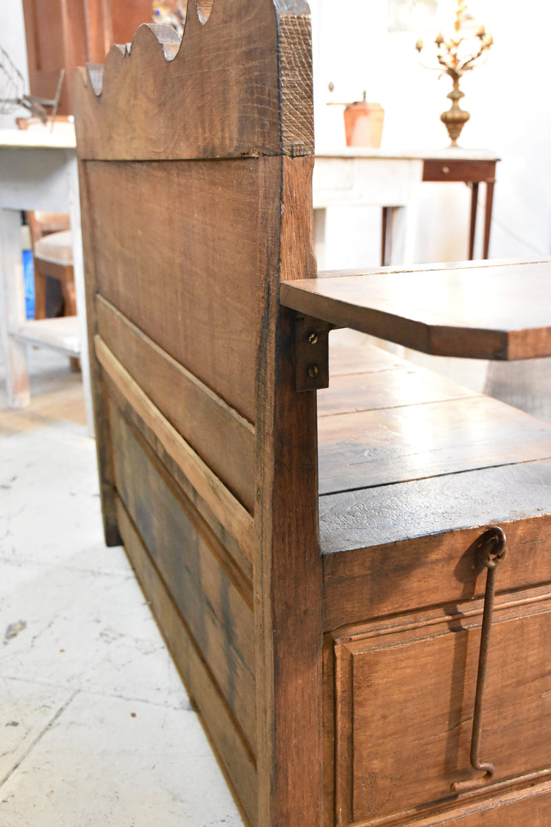 Early 19th century chestnut bench seat