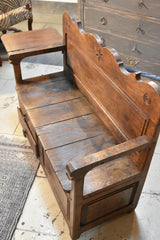 Early 19th century chestnut bench seat