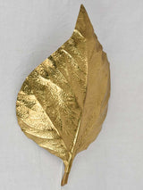 Wall sconce (Tomasso Barbi) golden rhubarb leaf, 30"