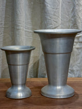 Two vintage French florist vases with weighted bases