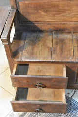 Early 19th century chestnut bench seat