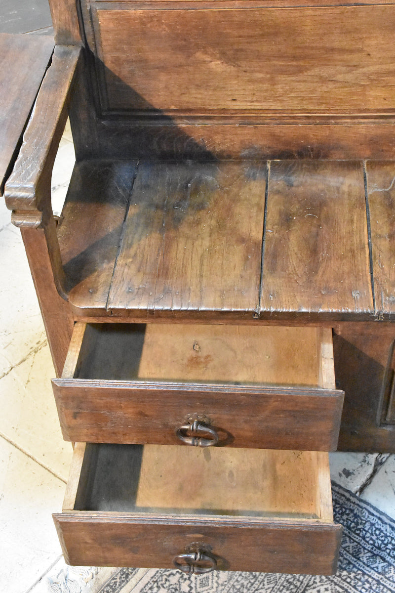 Early 19th century chestnut bench seat