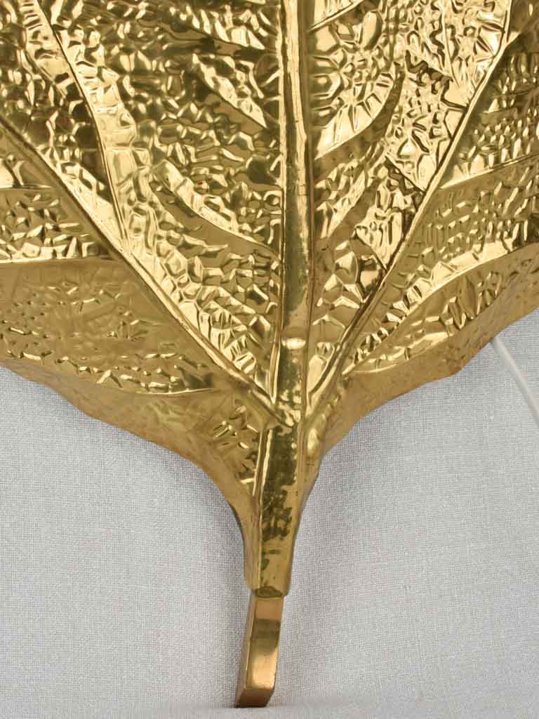 Wall sconce (Tomasso Barbi) golden rhubarb leaf, 30"