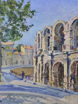 Mid century painting of the Arles arena - Capek Pierre Jean 25½" x 21¼"