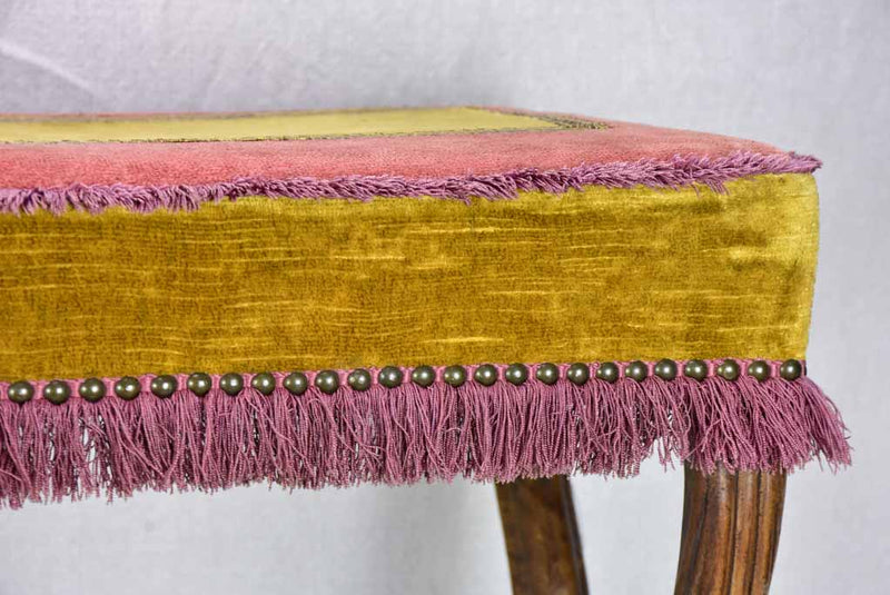 Early twentieth century upholstered bench seat from a theater 51½"
