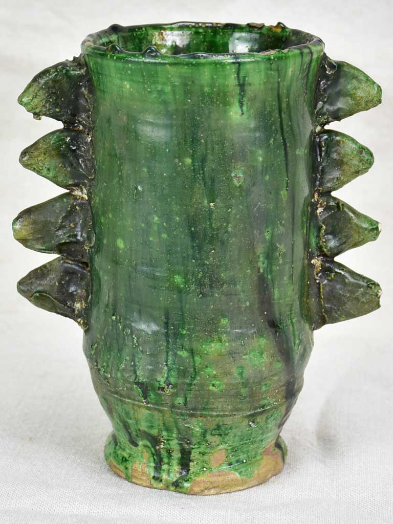Vintage French vase with spikes 8¾"