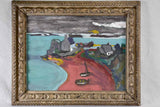Brittany seascape by an Unknown artist oil on cardboard - circa 1900's - 25¼" x 30¾"