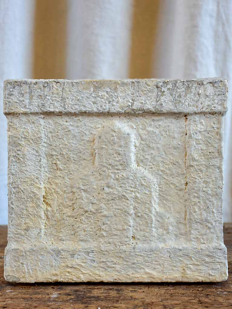 Square vintage garden planter on pedestal