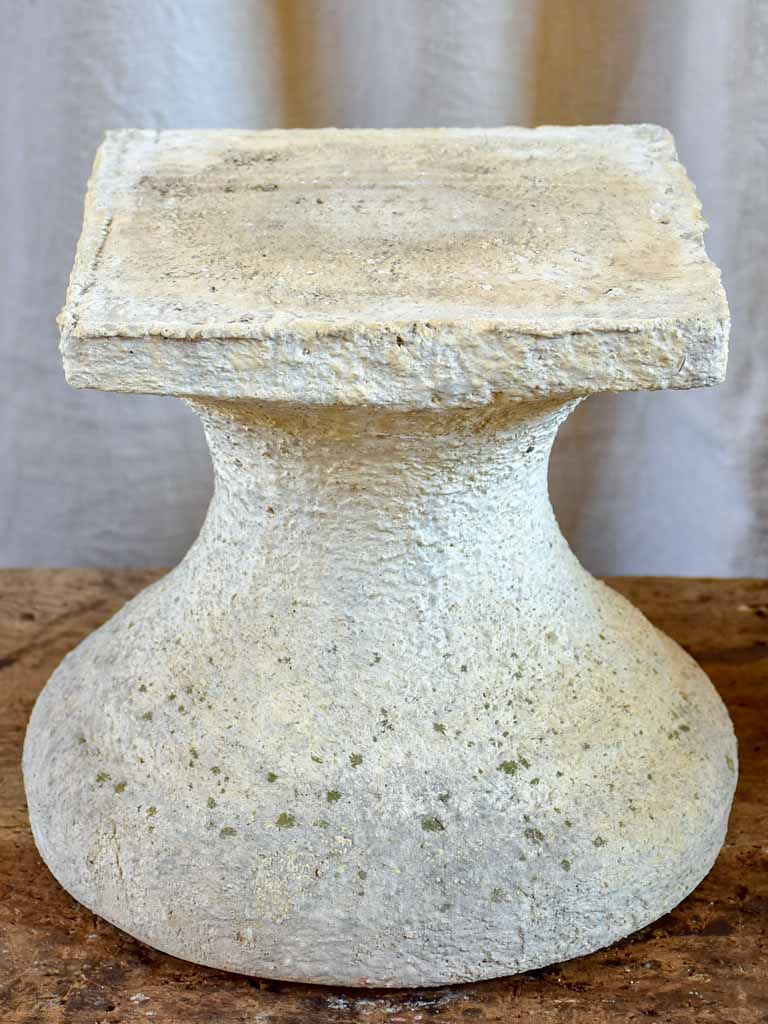 Square vintage garden planter on pedestal