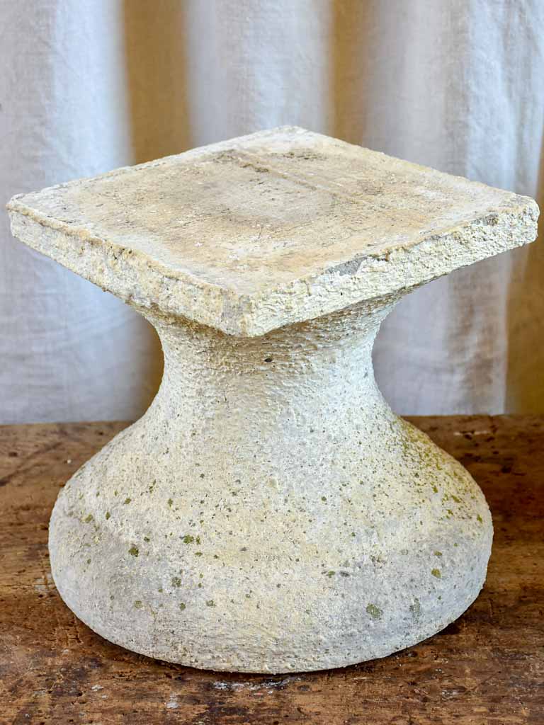 Square vintage garden planter on pedestal