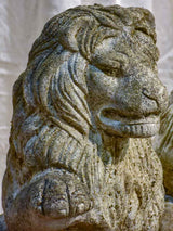 Pair of vintage French garden lions