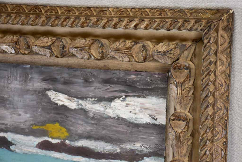 Brittany seascape by an Unknown artist oil on cardboard - circa 1900's - 25¼" x 30¾"