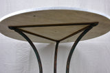 French garden table with marble top