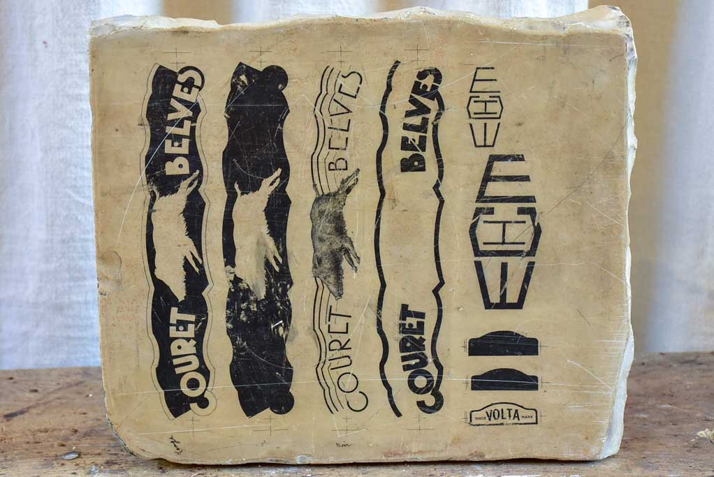 French litograph printing stone