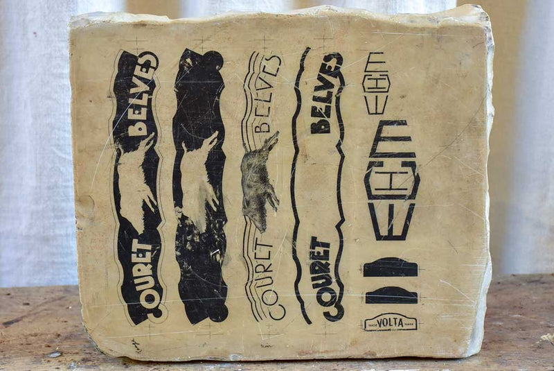 French litograph printing stone