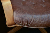 Pair of G mobel armchairs and foot rest
