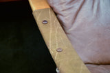 Pair of G mobel armchairs and foot rest
