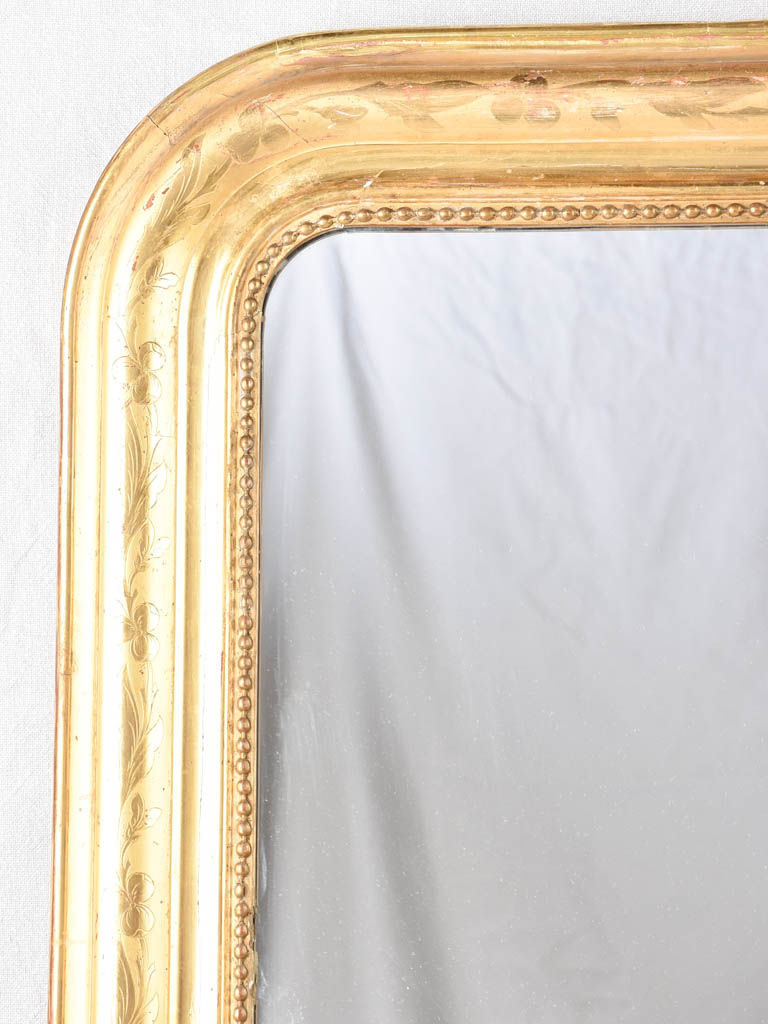 Louis Philippe mirror with gilded frame 30¼" x 24"