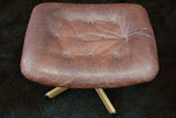 Pair of G mobel armchairs and foot rest
