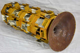 Mid century seed display with yellow patina 29½"