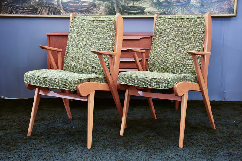 Pair of vintage Scandinavian armchairs