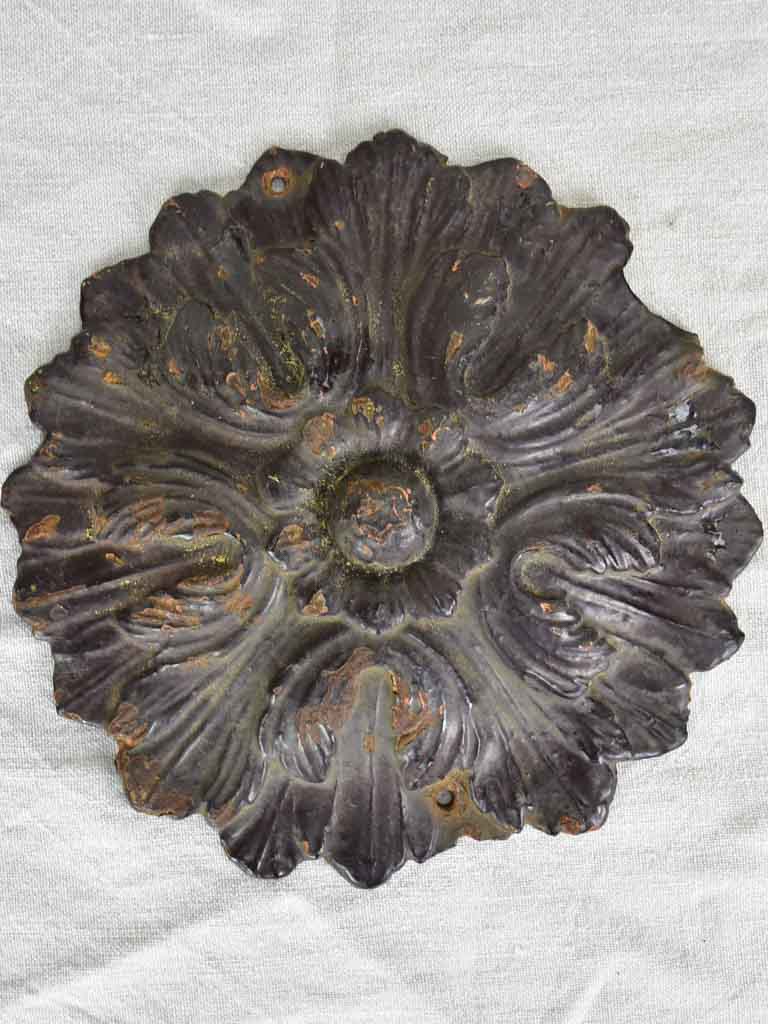 19th century cast iron rose 10¾"