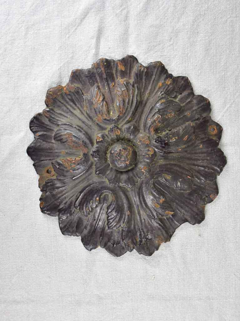 19th century cast iron rose 10¾"