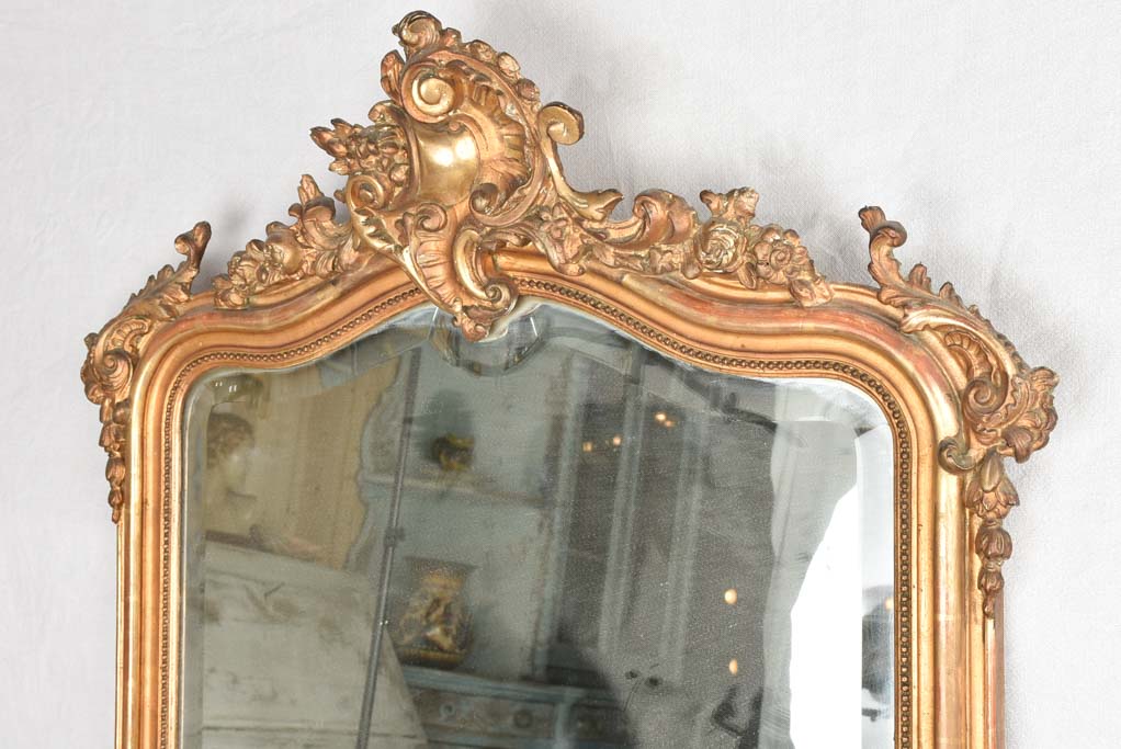 Large Louis XV gilded mirror 58" x 34¾"