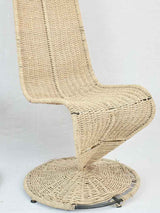 Set of four Italian banana leaf chairs attributed to Martio Cecci