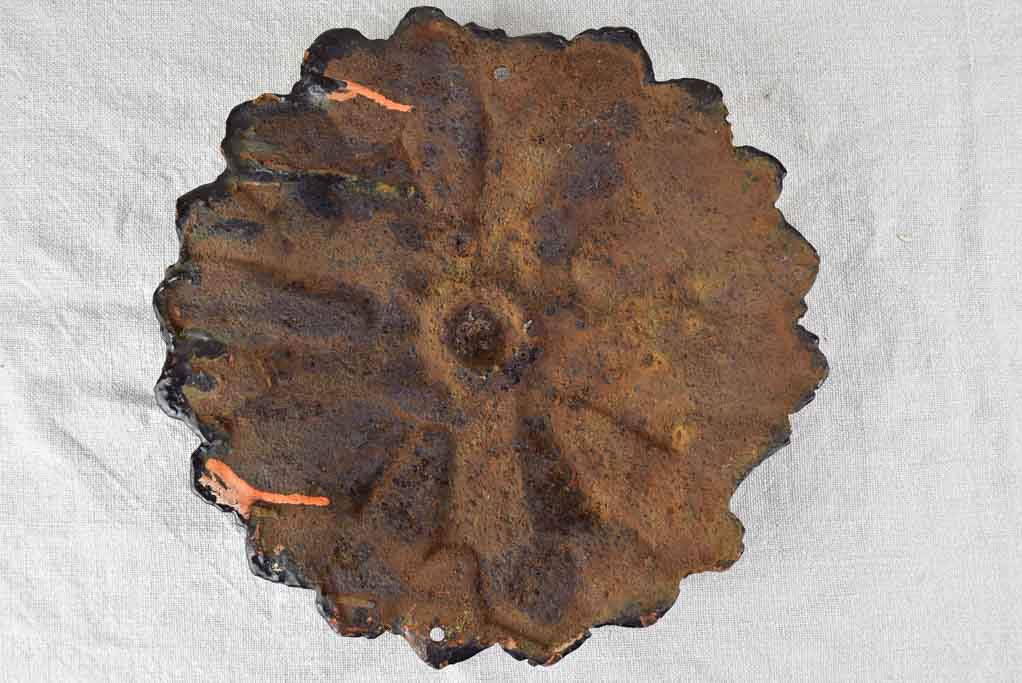 19th century cast iron rose 10¾"
