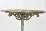 Rustic green / blue bistro table 21¾"