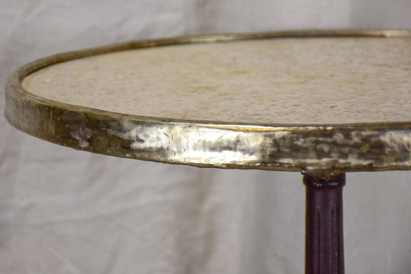 Round marble French bistro table