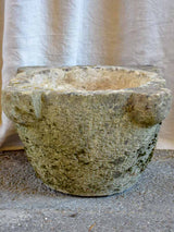 Very large antique French stone mortar