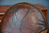 Antique French leather club chair