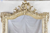 Large Napoleon III silver mirror w/ angel crest 63" x 37"