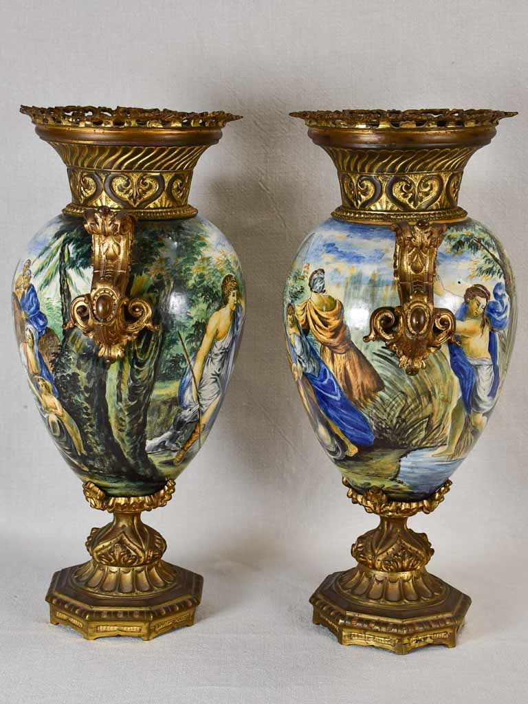 Unique Hand-Painted Italian Antique Lamps