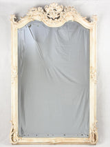 Large Napoleon III mirror with white patina 61½" x 38¼"