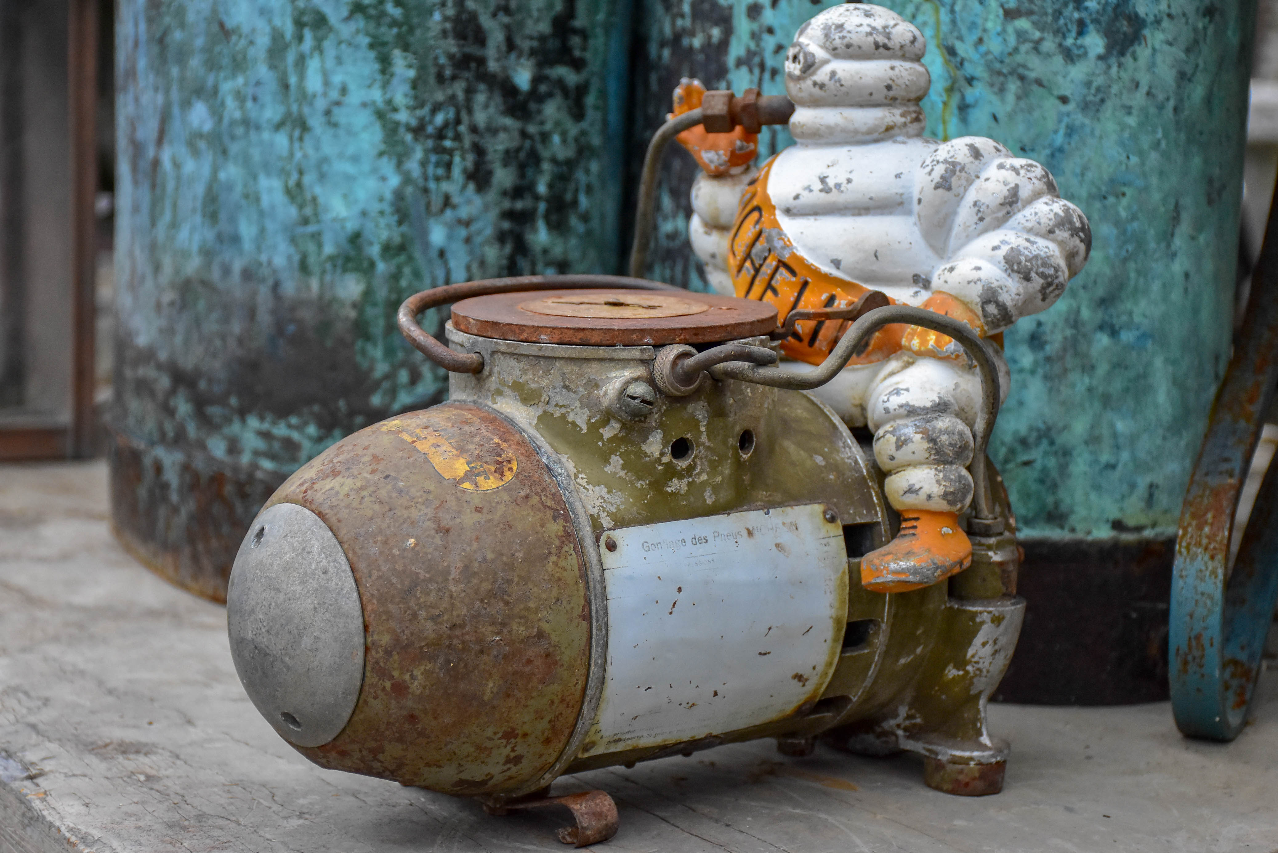 Michellan Man Compressor Michelin man air compressor - 1930's – Chez Pluie