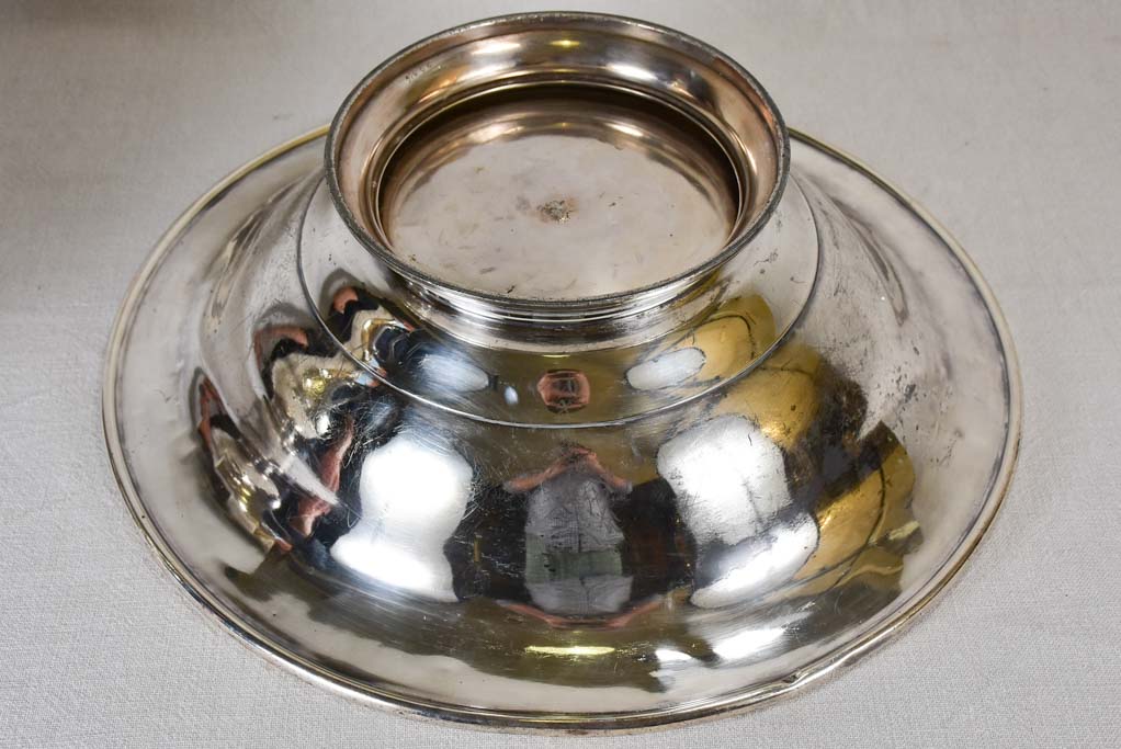 Large 19th-century English silver plated wash bowl and water pitcher