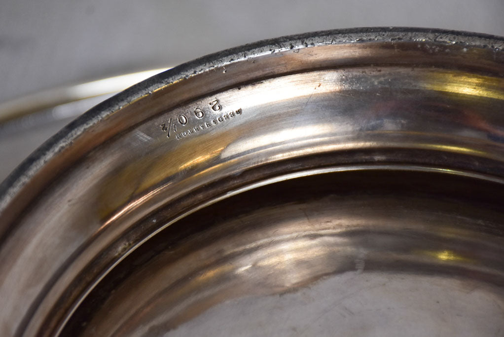 Large 19th-century English silver plated wash bowl and water pitcher