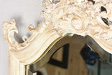 Large Napoleon III mirror with white patina 61½" x 38¼"
