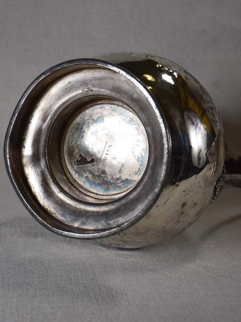 Large 19th-century English silver plated wash bowl and water pitcher