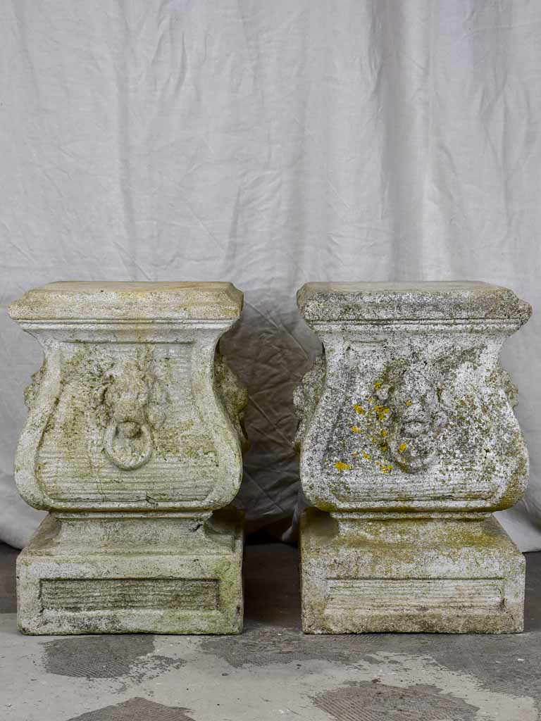 Pair of vintage French garden pedestals